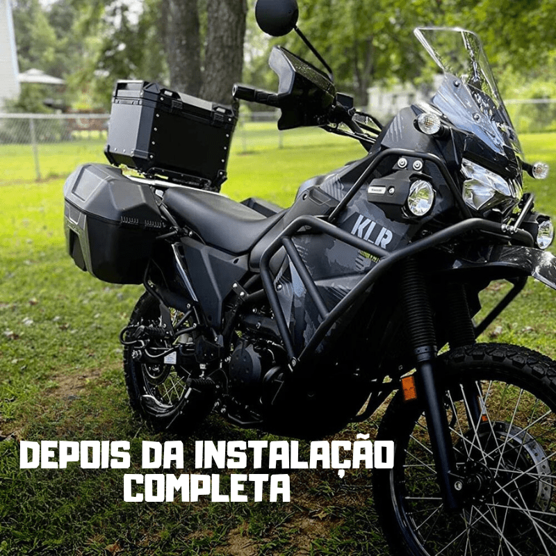 Baú para Moto 45L de Alumínio com Suporte 3