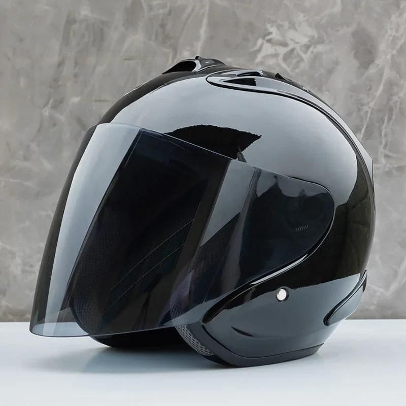 Capacete Aberto Preto 1